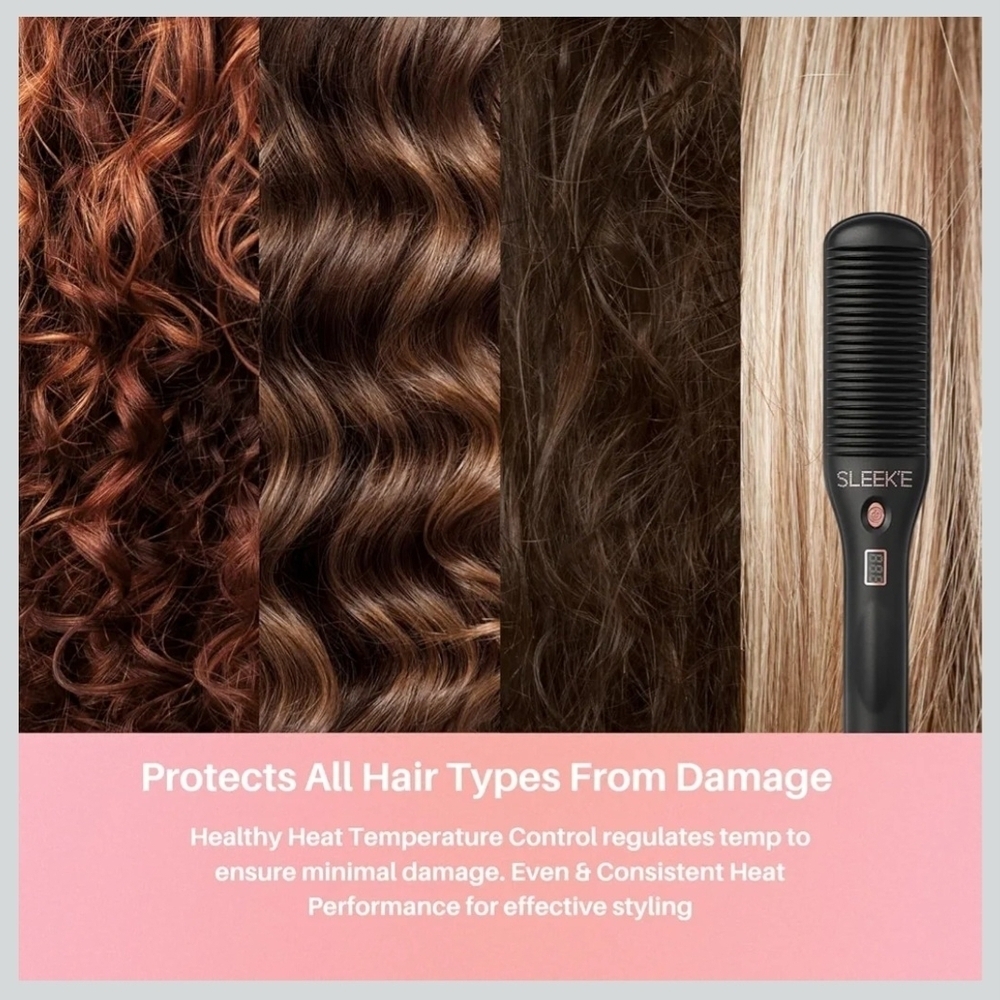 Sleek'e Black Hair Straightening Brush - Picture 5 of 12